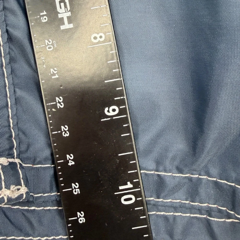 Birdwell Beach Britches Board Shorts Mens 39 Navy Blue Surf Trunks Made in USA